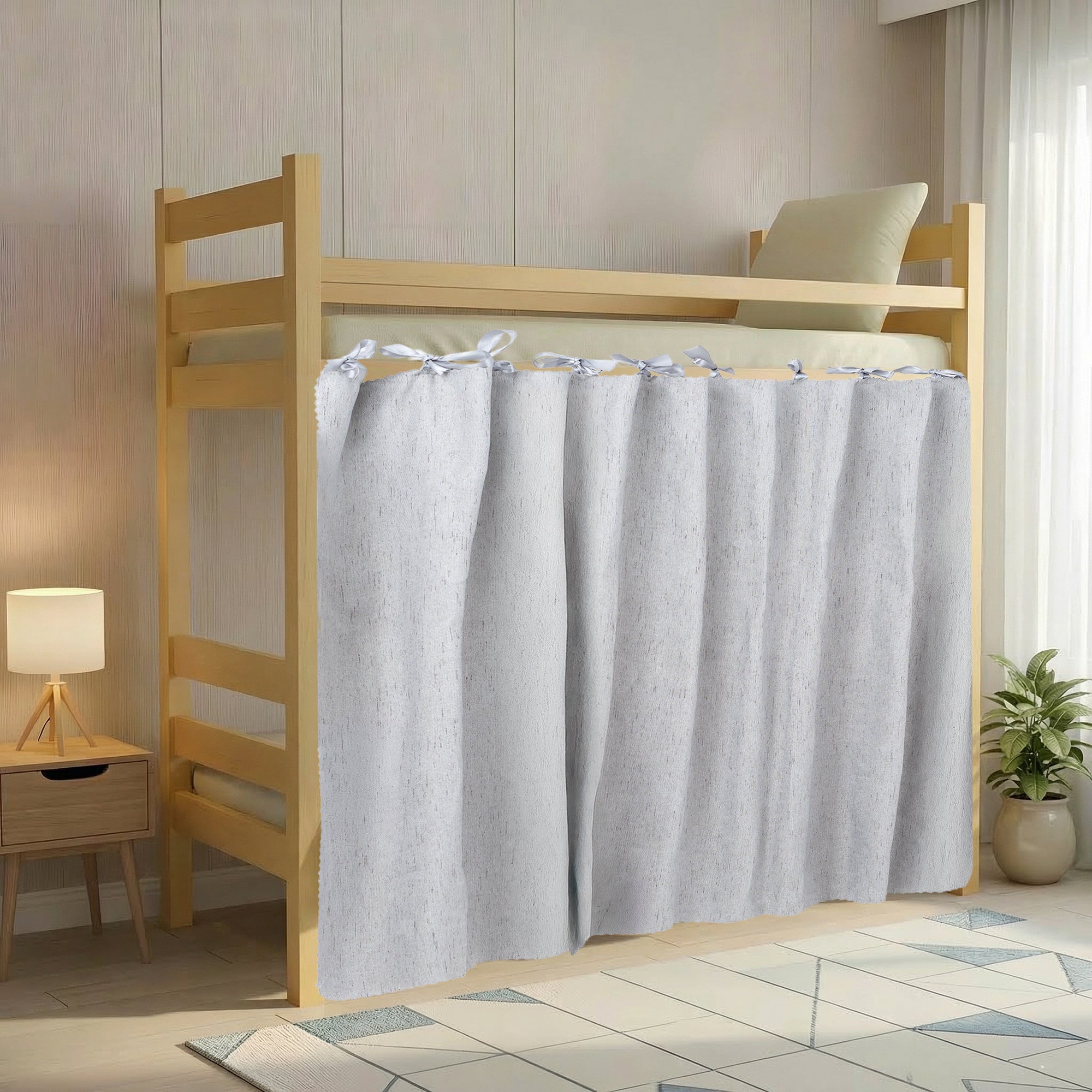 Calm&Cozy Grey bunk bed blackout curtain — grey variant photo #1