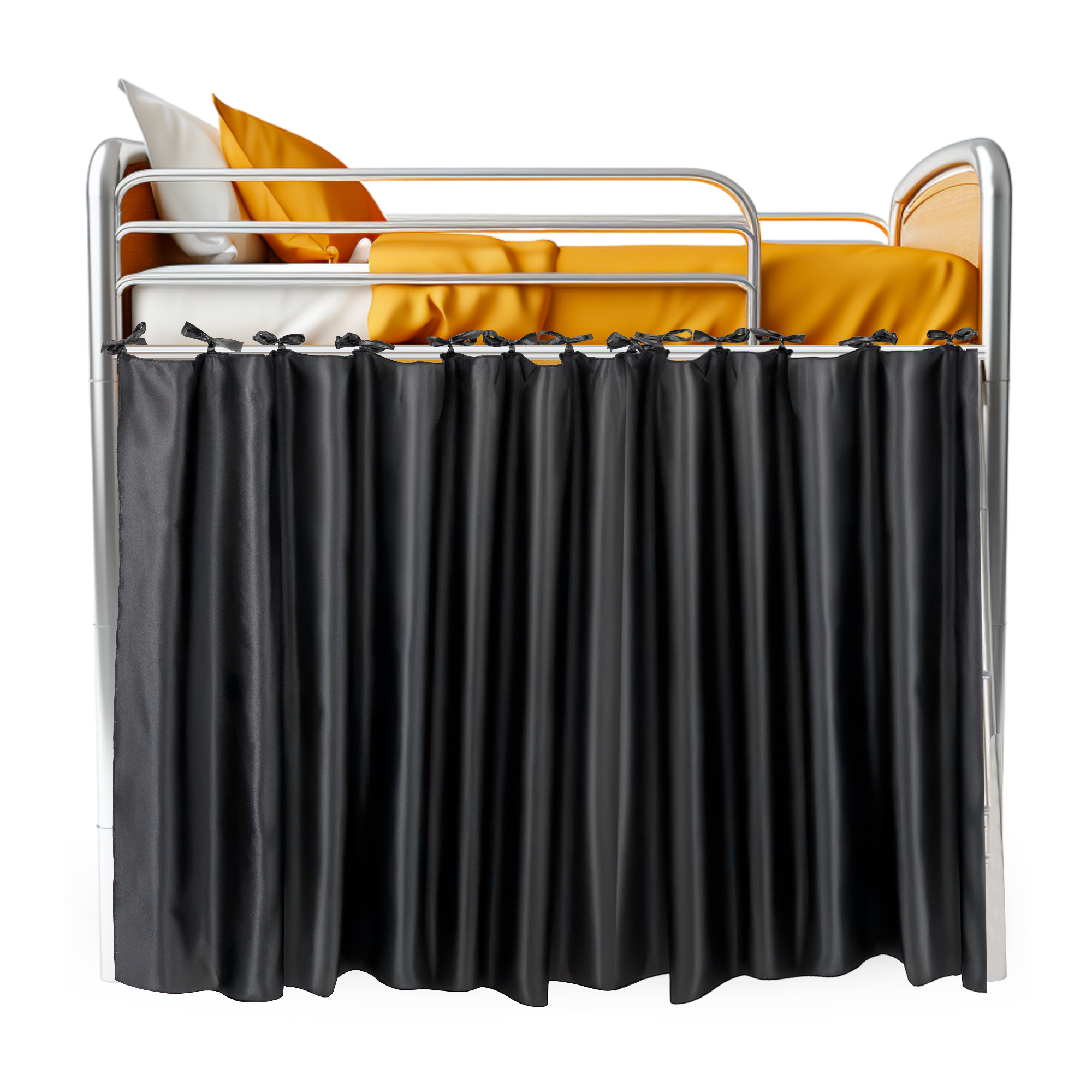 Calm&Cozy Black bunk bed blackout curtain — black variant photo #3