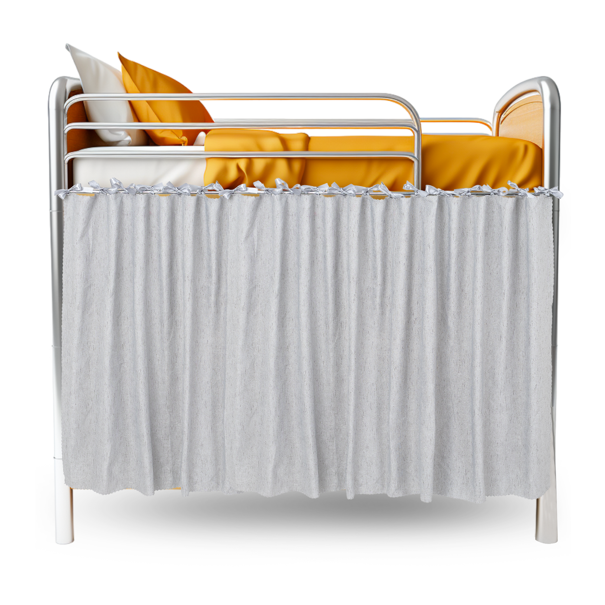 Calm&Cozy Grey bunk bed blackout curtain — grey variant photo #3