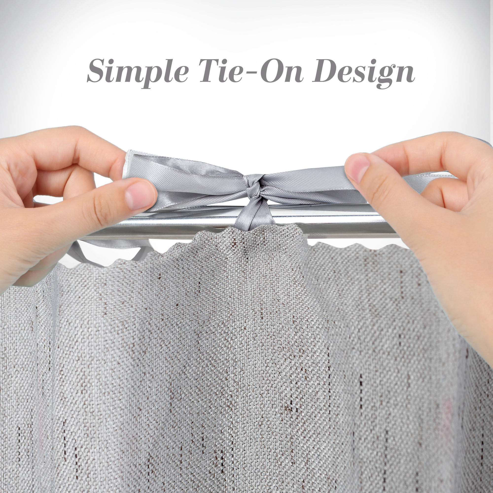 Calm&Cozy Grey bunk bed blackout curtain — grey variant photo #5